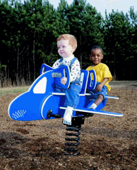 airplane playground spring ride