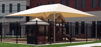 rectangular shade structure